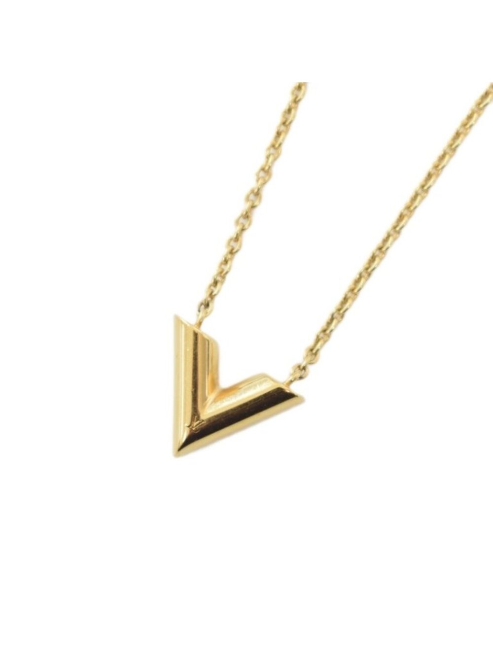 Louis Vuitton Necklace Essential V Gold Colored